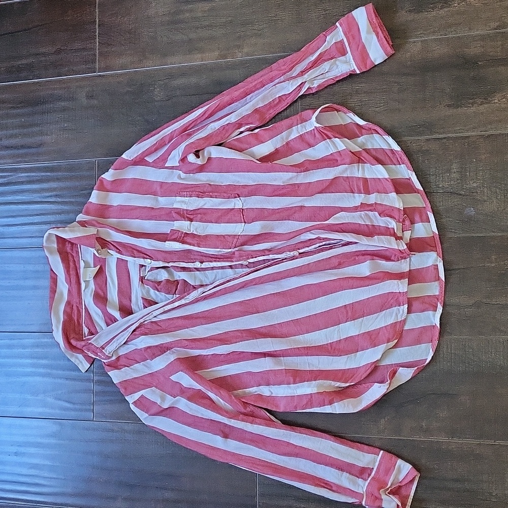 H&M cotton stripe blouse